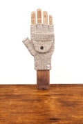 Upcycled Oatmeal Melange Convertible Fingerless Glomitt
