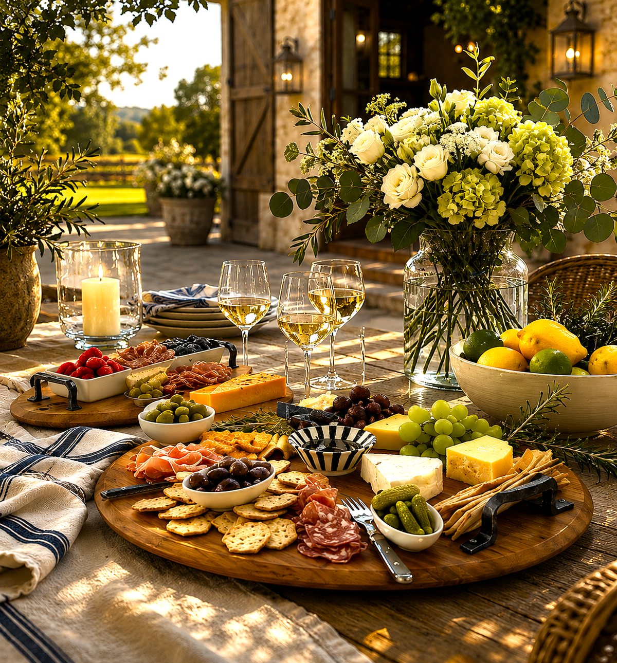 Handcrafted Wine Barrel Serving Platter