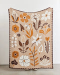 Petals Knit Cotton Throw Blanket