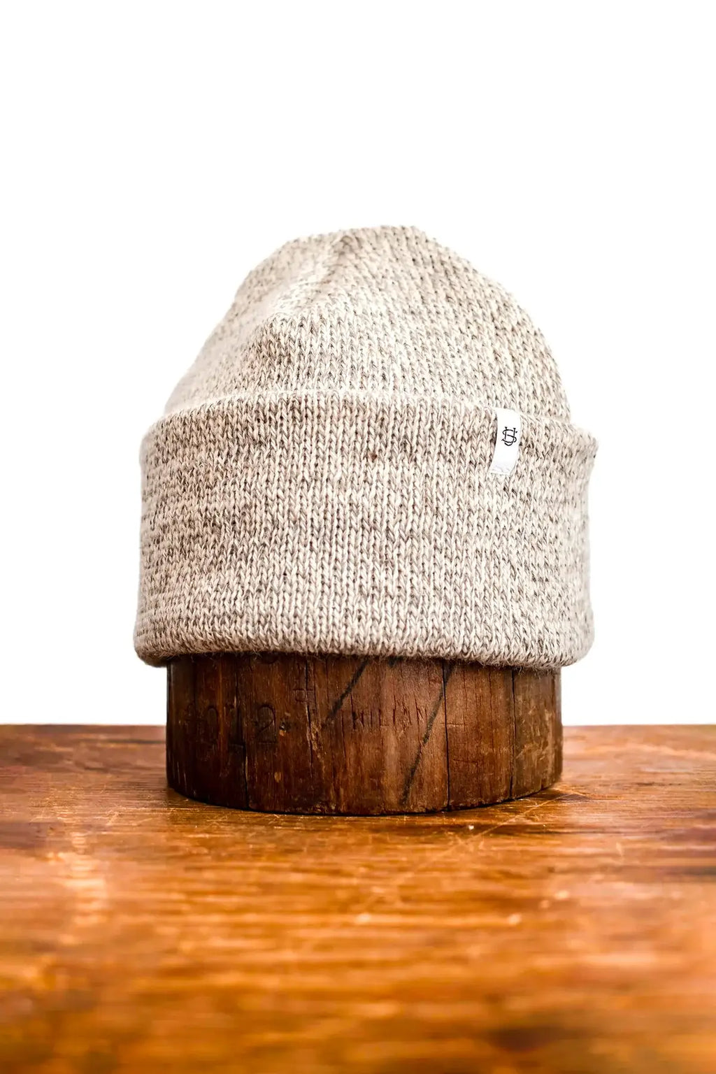Upcycled Wool Oatmeal Melange Ragg Wool Beanie