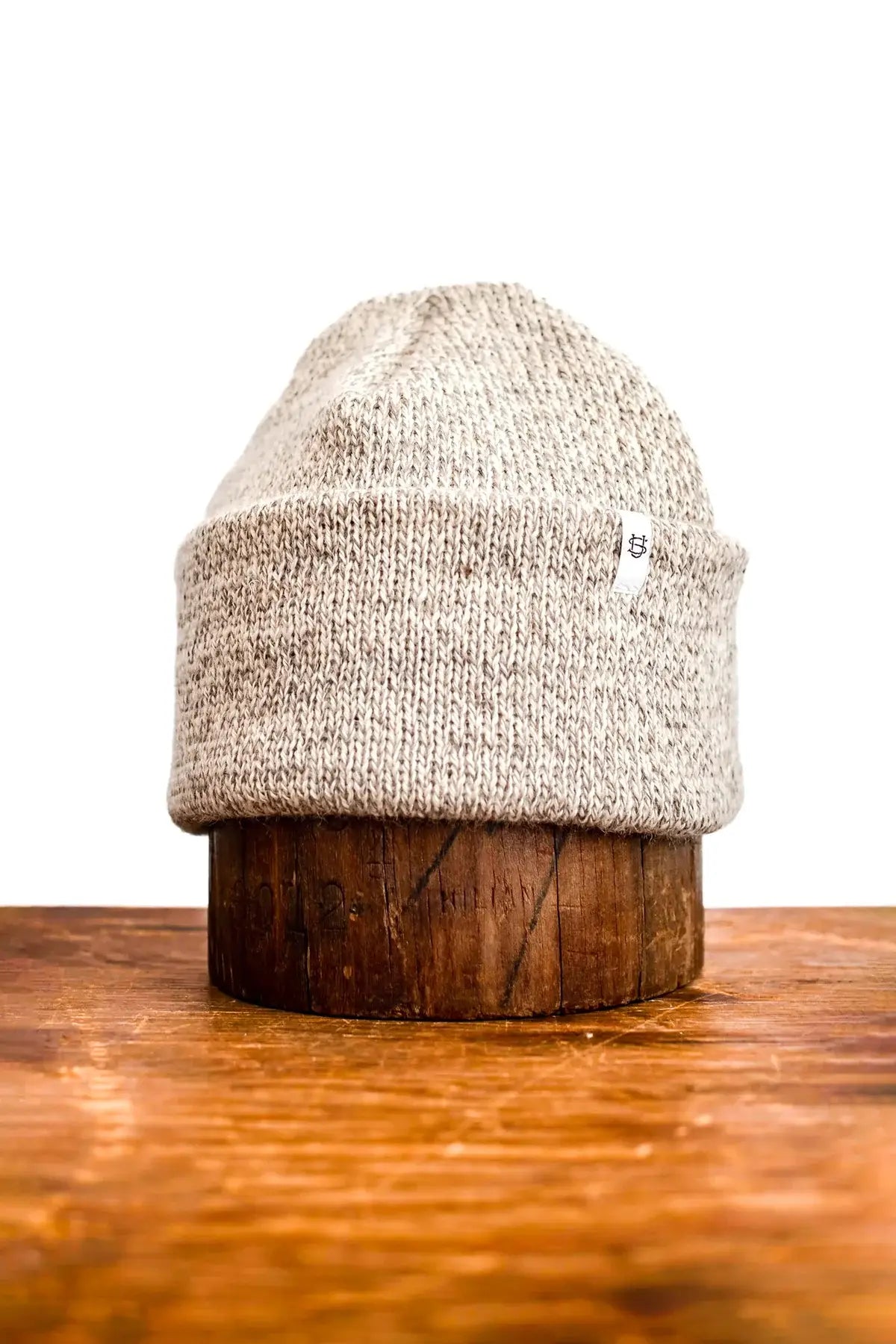Upcycled Wool Oatmeal Melange Ragg Wool Beanie