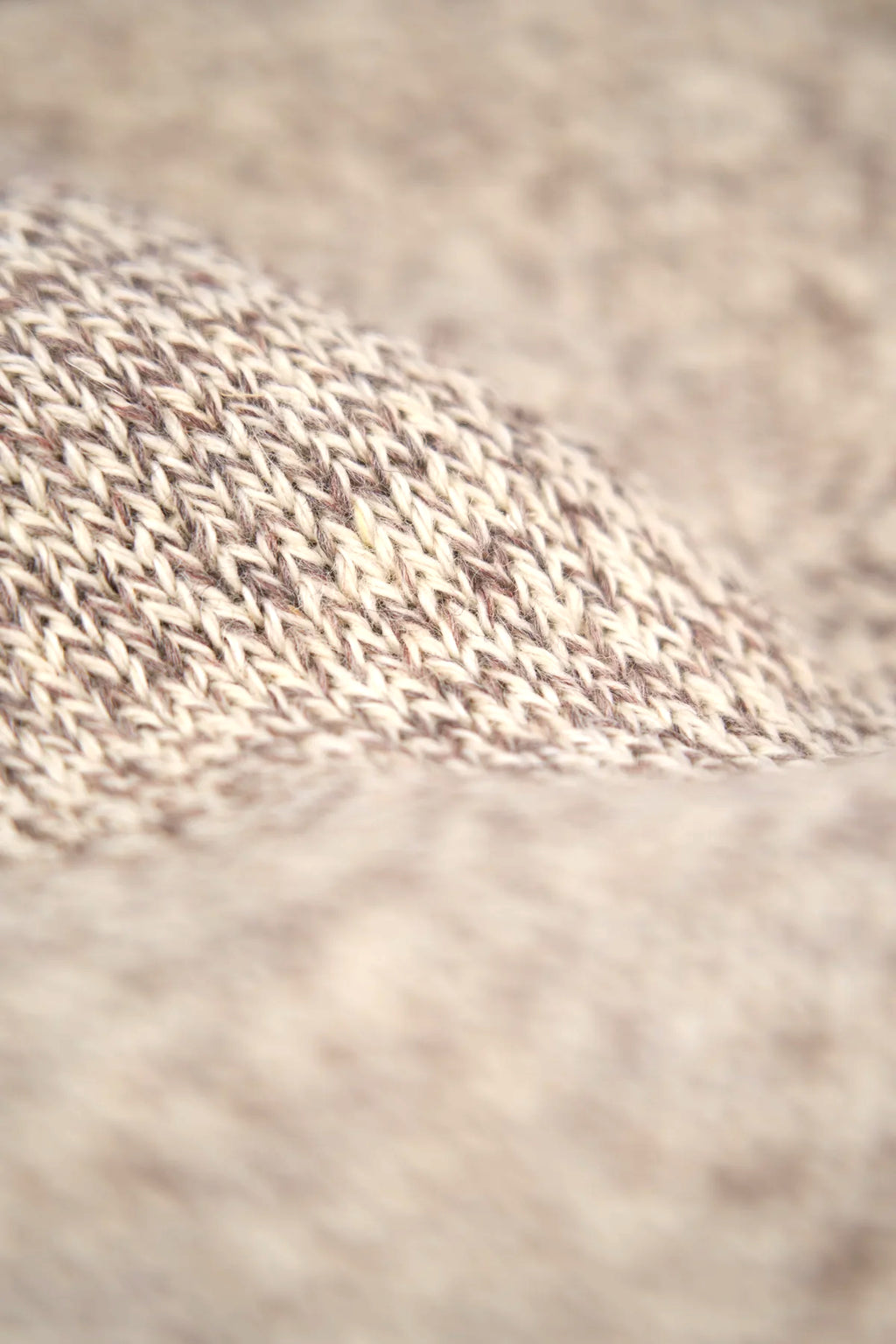 Upcycled Wool Oatmeal Melange Ragg Wool Beanie