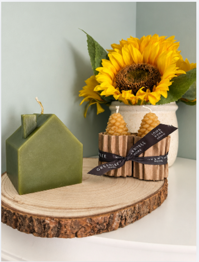 Beeswax Pine Cone Candles