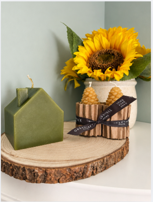 Beeswax Pine Cone Candles