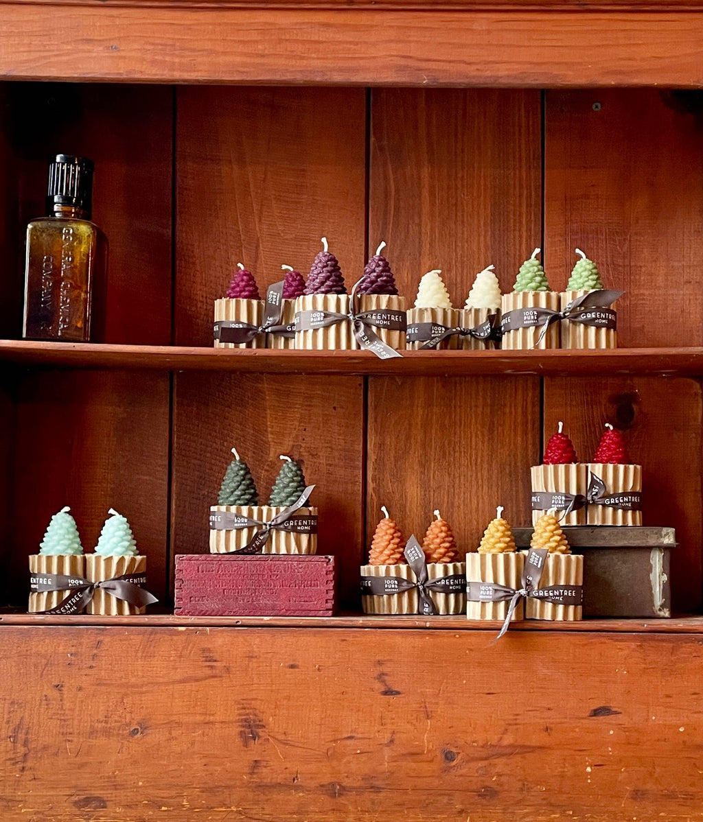 Beeswax Pine Cone Candles